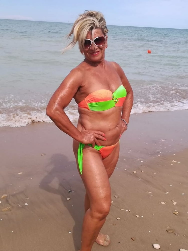 Free Mature Pictures Busty Italian Granny Mature Milf On The Beach