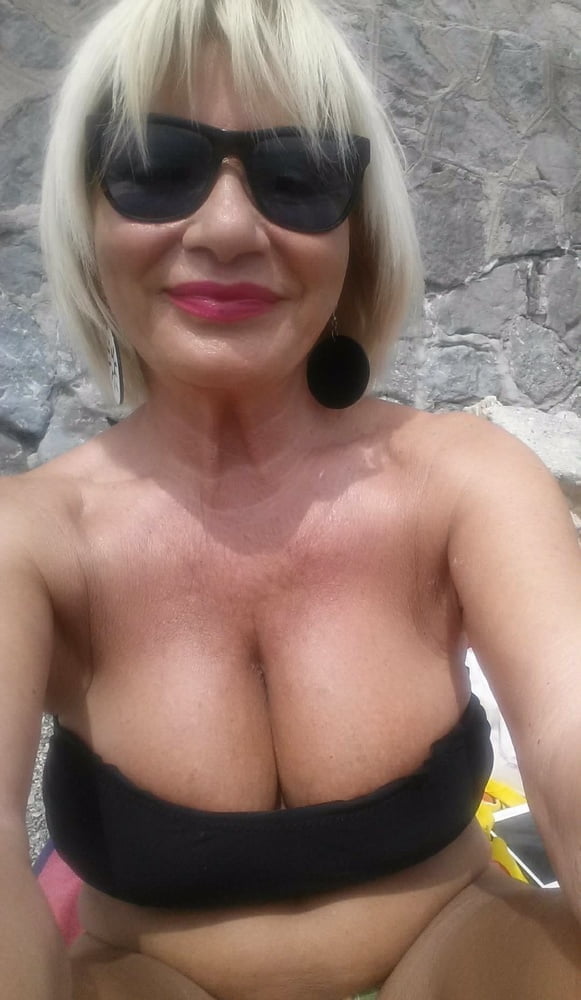 Free Mature Pictures Busty Italian Granny Mature Milf On The Beach